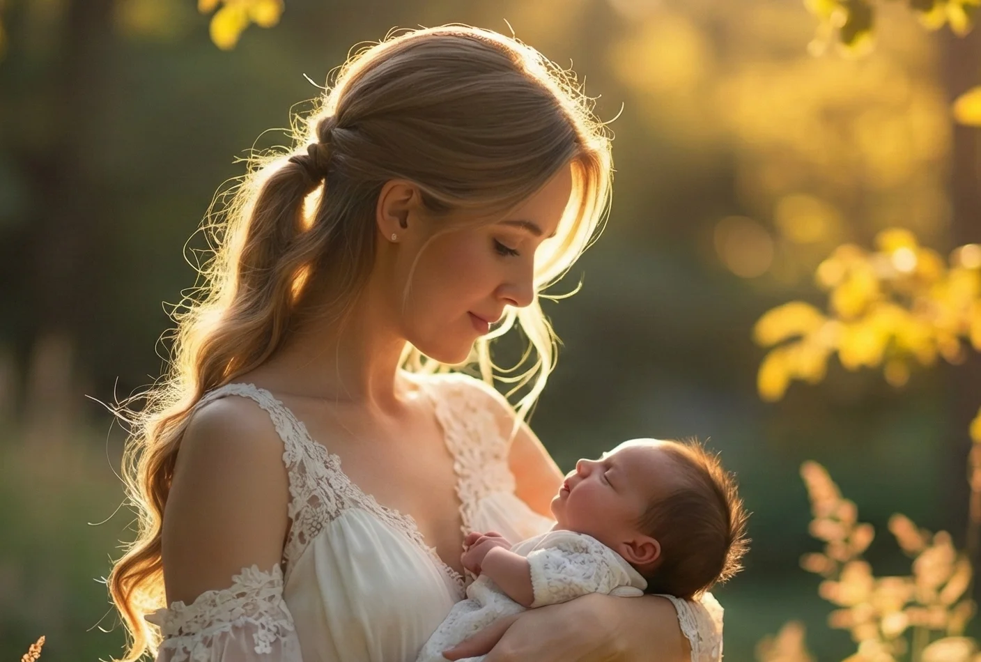 Moeder met haar pasgeboren baby - bevalplan maken voor een bewuste bevalling